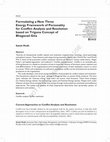 Research paper thumbnail of Formulating a New Three Energy Framework of Personality for Conflict Analysis and Resolution based on Triguna Concept of Bhagavad Gita Current Approaches to Conflict Analysis and Resolution