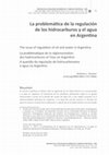 La problemática de la regulación de los hidrocarburos y el agua en Argentina Cover Page