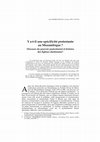 "Y a-t-il une spécificité Protestante au Mozambique? Discours du pouvoir et postcolonial et histoire des églises chrétiennes", Lusotopie (Paris:Karthala) 1998 Cover Page