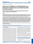 Research paper thumbnail of Novel use of aliphatic n-methyl ketones as a fumigant and alternative to methyl bromide for insect control