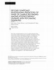 BEYOND SYMPTOMS? INVESTIGATING PREDICTORS OF SENSE OF CAMPUS BELONGING AMONG POSTSECONDARY STUDENTS WITH PSYCHIATRIC DISABILITIES Cover Page