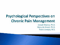 Research paper thumbnail of Psychological Perspectives on Chronic Pain Management