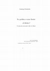 Research paper thumbnail of La politica come limite al diritto. Contrasti normativi oltre lo Stato.