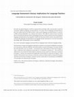 Research paper thumbnail of Language Assessment Literacy: Implications for Language Teachers