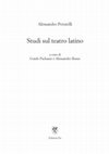 Research paper thumbnail of A. Perutelli, Studi sul teatro latino, a c. di G. Paduano e A. Russo, Pisa  2013.pdf