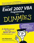 Excel 2007 VBA Programming Cover Page