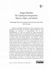 Research paper thumbnail of Angus Fletcher, "The Topological Imagination: Spheres, Edges, and Islands" (Cambridge, MA and London: Harvard University Press, 2016).