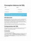 Research paper thumbnail of Conceptos básicos de SQL