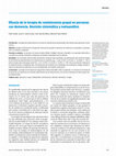 Research paper thumbnail of Eficacia de la terapia de reminiscencia grupal en personas con demencia. Revisión sistemática y metaanálisis.