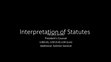 Interpretation of Statutes Cover Page