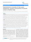 Gastrointestinal nematodes of dairy goats, anthelmintic resistance and practices of parasite control in Northern Italy Cover Page