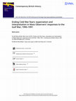 Ending Cold War fears: expectation and interpretation in Mass Observers' responses to the Gulf War, 1990–1991 Cover Page