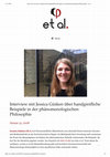 Research paper thumbnail of Interview mit Jessica Güsken über handgreifliche Beispiele in der phänomenologischen Philosophie