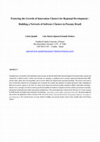 Research paper thumbnail of Fostering the Growth of Innovation Clusters for Regional Development: Building a Network of Software Clusters in Paraná, Brazil