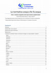 Research paper thumbnail of La normativa acqua che fa acqua Parte 1: Sostanze inorganiche nelle acque minerali e potabili italiane