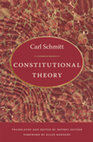 Carl Schmitt Constitutional Theory eng Cover Page