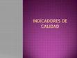 Indicadores de calidad Cover Page