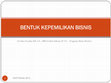 Bentuk Kepemilikan Bisnis Cover Page