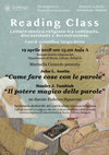 Research paper thumbnail of Reading Class 2018: "Come fare cose con le parole" di J. L.  Austin + "Il potere magico delle parole" di  S. J.  Tambiah