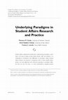 Underlying Paradigms in Student Affairs Research and Practice Cover Page