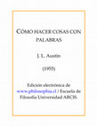 Research paper thumbnail of CÓMO HACER COSAS CON PALABRAS