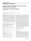 Influence of altitude training modality on performance and total haemoglobin mass in elite swimmers Cover Page