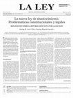 Research paper thumbnail of La nueva ley de abastecimiento. Problemáticas constitucionales y legales. Reflexiones sobre la reforma dispuesta por la ley 26.991