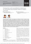 Research paper thumbnail of Compaction and consolidation behaviour of untreated and treated waste of Indian red mud