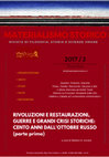 Research paper thumbnail of "Materialismo Storico" 2/2017 (III): Rivoluzioni e restaurazioni, guerre e grandi crisi storiche. Cento anni dalla Rivoluzione d'ottobre - Parte prima