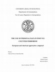 THE USE OF PERSONAL DATA IN POST 9/11 COUNTER-TERRORISM European and American approaches compared Cover Page