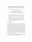 Research paper thumbnail of Minimalist Object Oriented Service Discovery Protocol for Wireless Sensor Networks