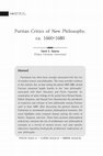 Research paper thumbnail of "Puritan Critics of New Philosophy, ca. 1660-1680," in Reform & Revival 21 (2018): 116-150