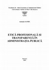 ETICĂ PROFESIONALĂ ȘI TRANSPARENȚĂ ÎN ADMINISTRAȚIA PUBLICĂ Suceava 2015 Cover Page