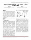 DESIGN AND KINEMATIC ANALYSIS OF A RRPR ROBOT ARM Cover Page