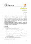 Research paper thumbnail of Este material es utilizado con fines exclusivamente educativos Álgebra A (Para Ingeniería) Programa A-FUNDAMENTACIÓN