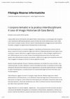 Research paper thumbnail of I corpora tematici e la pratica interdisciplinare: il caso di Imago Historiae