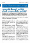 Research paper thumbnail of Japonský skandál: sociální rituál nebo mediální spektákl?