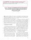 Research paper thumbnail of Étude et interprétation des fragments de constructions en terre crue recueillis dans le secteur 1.