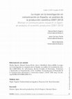 Research paper thumbnail of La mujer en la investigación en comunicación en España: un análisis de la producción científica (2007-2013)/ Women in communication research in Spain: an analysis of scientific production (2007-2013)