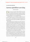 Research paper thumbnail of Samma ojämlikhet som idag. Kullabygden under järnålder (Same unequality as today. The Kullen area during the Iron Age)