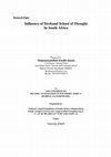 Research paper thumbnail of Influence of Deoband School of Thought  In South Africa