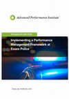 Implementing a Performance Management Framework at Essex Police Implementing A Performance Management Framework At Essex Police Cover Page