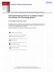 Research paper thumbnail of Sharing Emergency Alerts on a College Campus: How Gender and Technology Matter