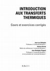 INTRODUCTION AUX TRANSFERTS THERMIQUES Cover Page