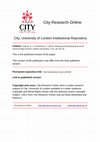 City Research Online Cover Page