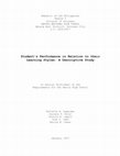 Research paper thumbnail of Student's Performance in Relation to their Learning Styles: A Descriptive Study In Partial Fulfilment of the Requirements for the Senior High School