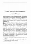 Research paper thumbnail of Ordbok over norsk middelalderlatin – et forskningsprosjekt