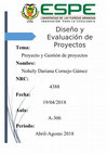 Diseño y Evaluación de Proyectos Cover Page