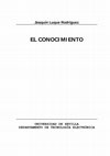 EL CONOCIMIENTO Cover Page