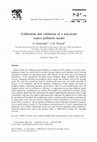 Research paper thumbnail of Calibration and validation of a non-point source pollution model